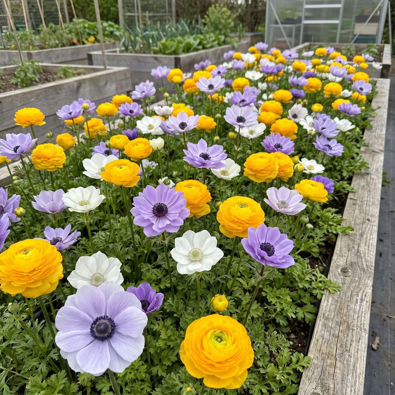 Valmis kukkapenkki 'Buttercup & Blue' (1 m²)